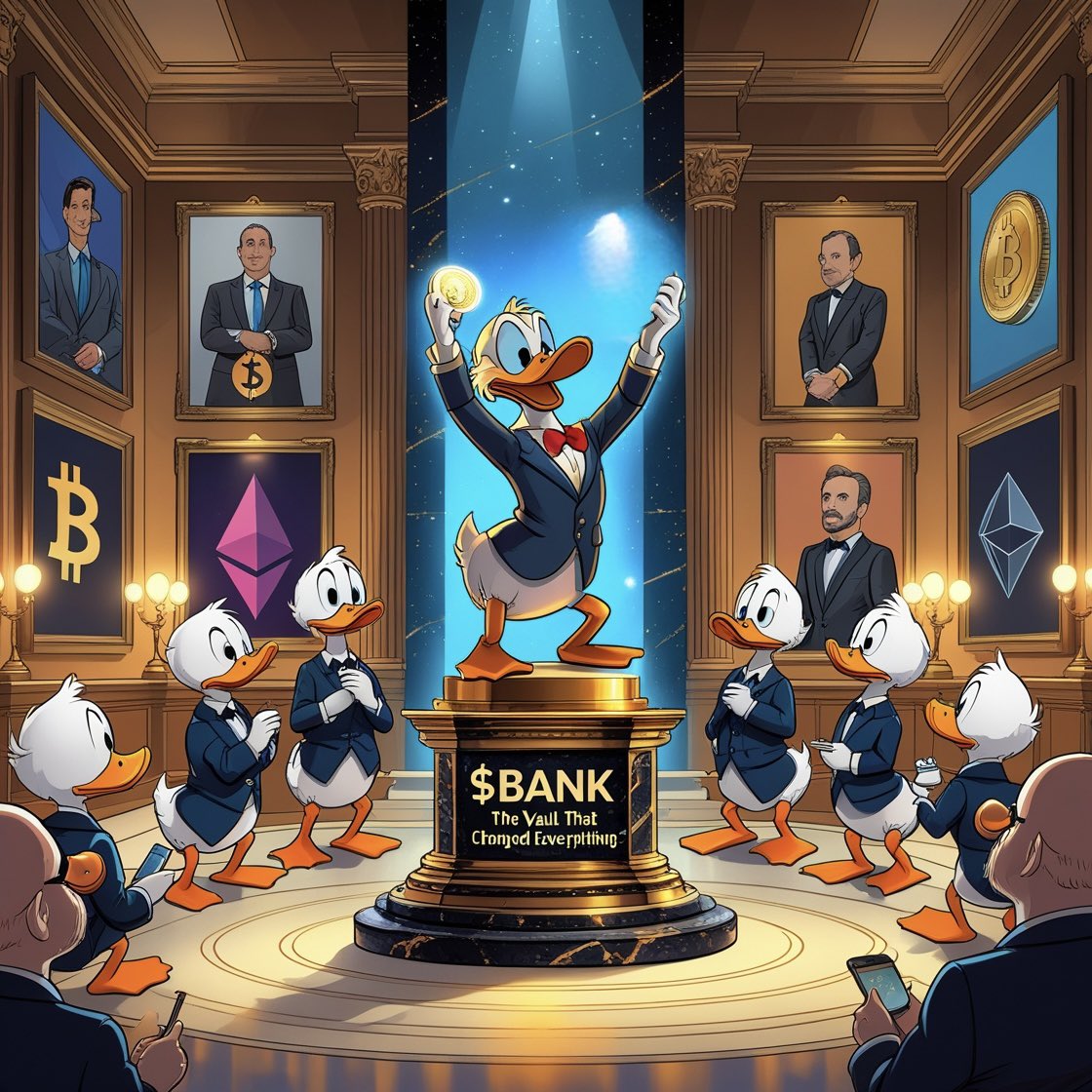 They laughed at first.
Then they watched it rise.
Now… it’s in the museum of crypto history. 🏛️🦆

$BANK — the vault that changed everything.
Buy it or study it later.
Your choice. 🤪

pinksale.finance/solana/launchp…

#BANK #ScroogeBank #CryptoLegacy #Solana #NextToBeRemembered