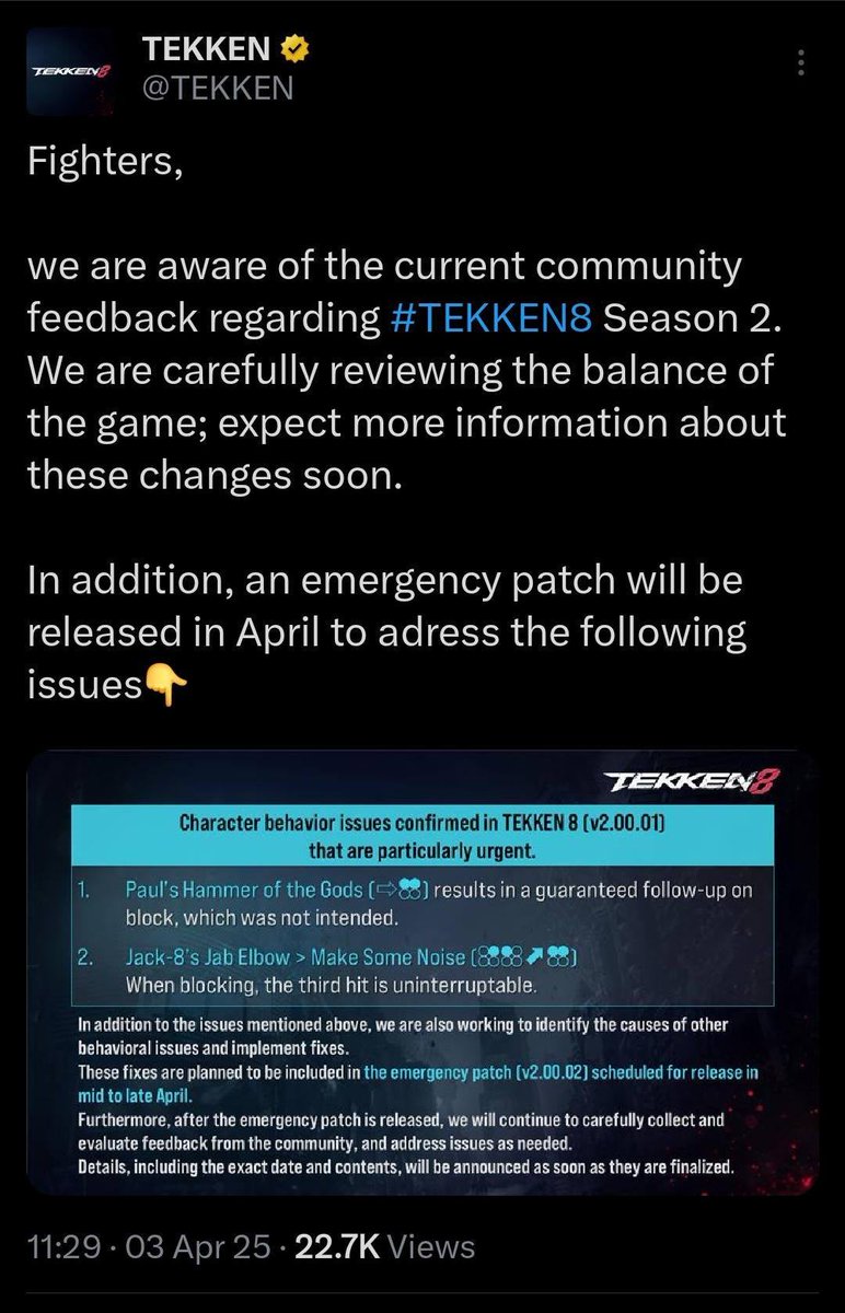 Tekken_DannyB's tweet image. This is a good start.