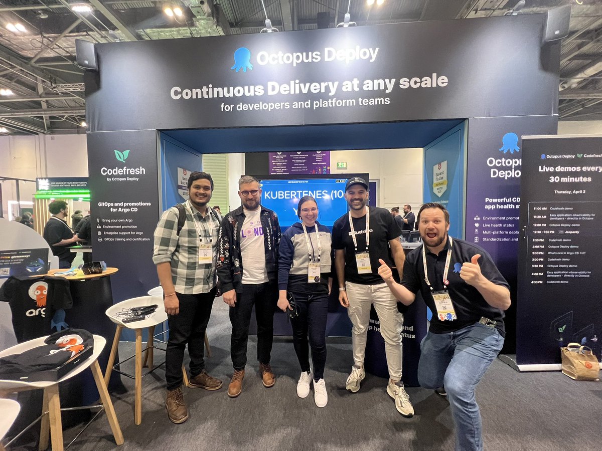 codefresh's tweet image. So much fun playing Jeopardy at our booth! Our contestants crushed it! 👏🏼
Congrats to our winner!