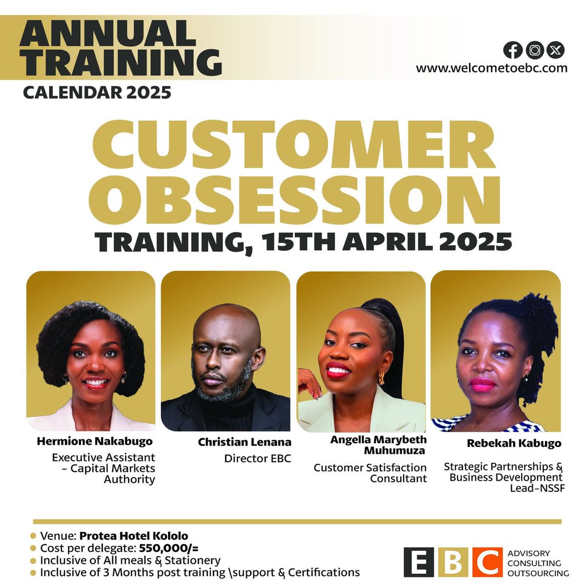 Book your slot, at the Customer Obsession training as we delve into:
💫Strategies for Customer Obsession 
💫Dealing with difficult customers and service recovery 
💫Excellent communication in Customer service

Call 0785-619952 to register. 
See you there.
