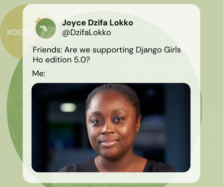 Meet <a href="/DzifaLokko/">Dzifa Lokko</a> a Service Delivery Manager, Software Engineer and an Open source Contributor

#DGHo25
#DjangoGirlsHo2025
#Ho
#OxygenCity
#DGPlus