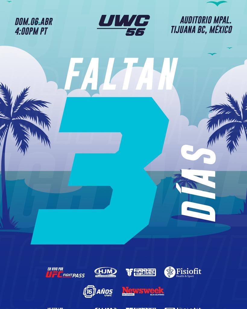 3 días para UWC56 !! NO TE LO PUEDES PERDER <a href="/UFCFightPass/">UFC FIGHT PASS</a>