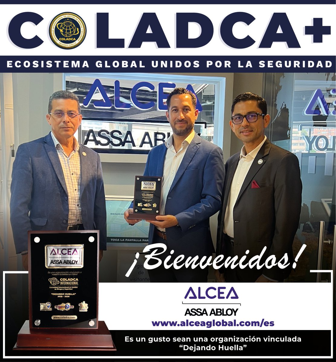 📣 #COLADCANews ¡Bienvenidos¡ ALCEA Latinoamérica como Organización vinculada en nuestro Ecosistema Global ¡Un honor darles la Bienvenida!

🟣 Entregamos Galardón #UnidosPorLaSeguridad y muchas actividades en camino para un mejor #Gremio, #Industria y #Profesión de la Seguridad