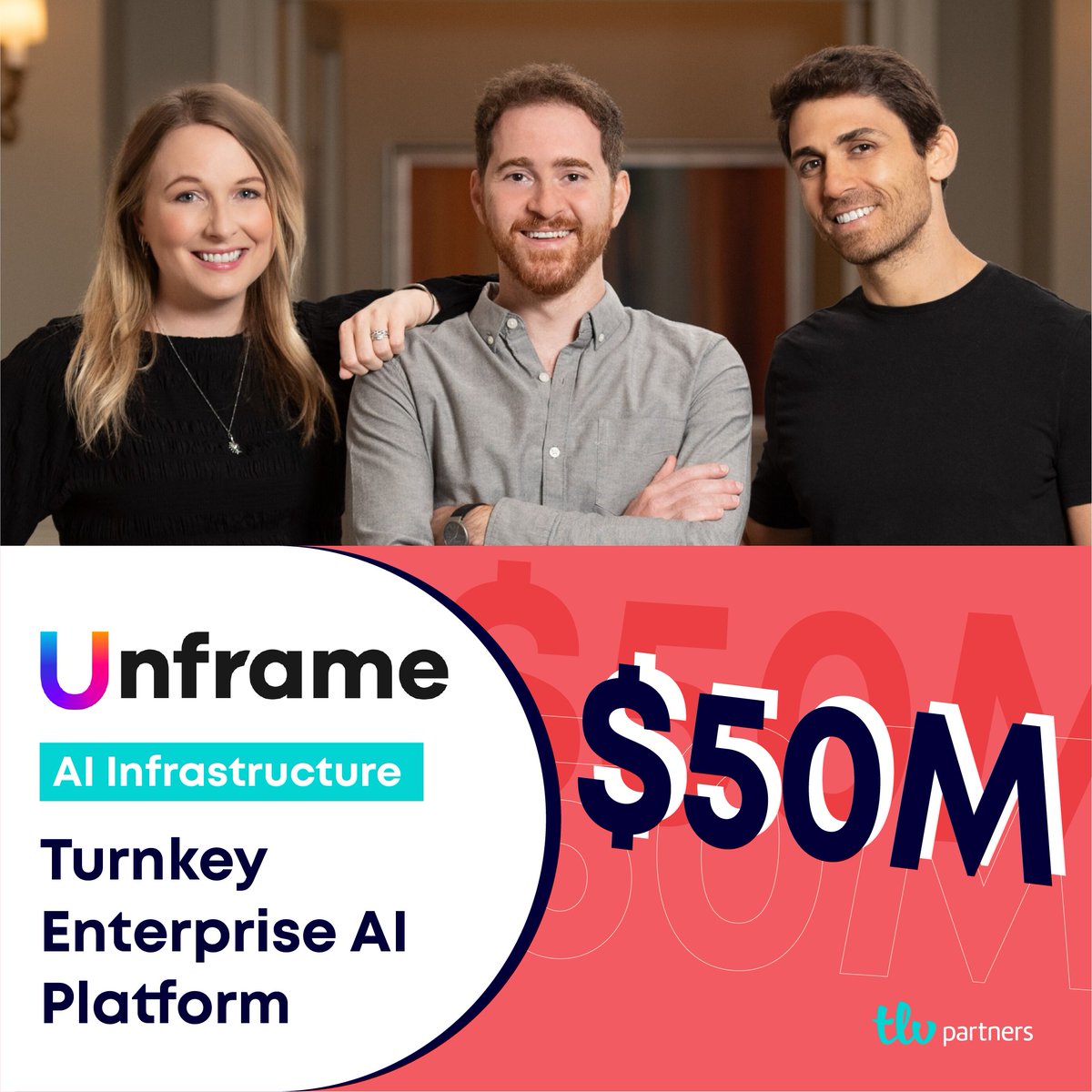 TLV Partners (@tlv_partners) on Twitter photo Our portfolio company <a href="/UnframeAI/">Unframe AI</a> is officially out of stealth! With $50M in funding, they’re on a mission to reshape how enterprises build and deploy AI — delivering custom, secure solutions in hours, not months.
“We backed Unframe early because we saw a team with a bold vision Our portfolio company <a href="/UnframeAI/">Unframe AI</a> is officially out of stealth! With $50M in funding, they’re on a mission to reshape how enterprises build and deploy AI — delivering custom, secure solutions in hours, not months.
“We backed Unframe early because we saw a team with a bold vision