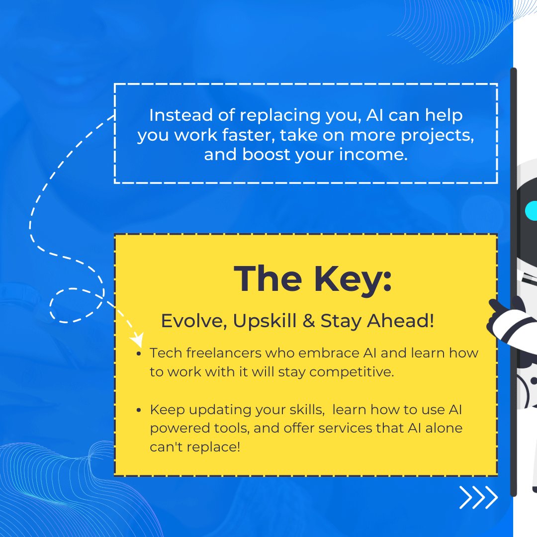 Freelancers, let’s be real—AI is writing, coding, designing, and even talking to clients now!
 So… should we all just pack up and call it a day? NO!

The real question is: Are you using AI to UP YOUR GAME or are you getting left behind? 👀  

#techosphere #frontenddev #designer