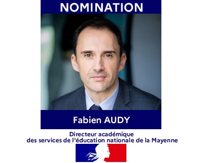 DSDEN de la Mayenne (@dsden53) on Twitter photo #Nomination
Par décret du Président de la République en date du 1er avril @FabienAUDY est nommé directeur académique des services de l’éducation nationale de la Mayenne
@dsden53 <a href="/acnantes/">Académie de Nantes</a> <a href="/education_gouv/">Ministère Éducation nationale</a> #Nomination
Par décret du Président de la République en date du 1er avril @FabienAUDY est nommé directeur académique des services de l’éducation nationale de la Mayenne
@dsden53 <a href="/acnantes/">Académie de Nantes</a> <a href="/education_gouv/">Ministère Éducation nationale</a>