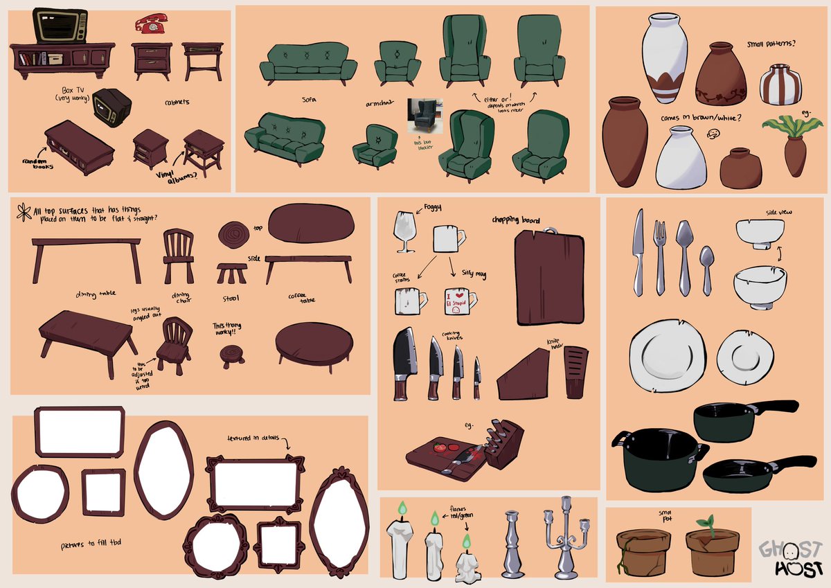 ghosthostindie's tweet photo. MORE!!! Haunted house furniture >:D hehehe
#indiegame #conceptart https://t.co/cbWQ3i0Yow