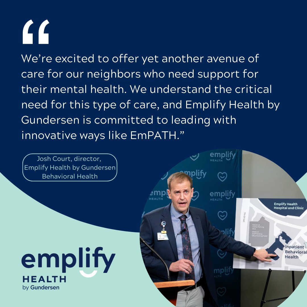 We're ✨thrilled✨ to share that we're taking our commitment to behavioral healthcare to the next level with a first-of-its-kind program in Wisconsin: an EmPATH unit, which stands for Emergency Psychiatric Assessment, Treatment and Healing.
ow.ly/h2jQ50VtSzR