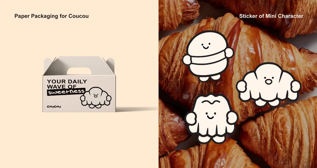 widyayumangesti's tweet image. Final works for Coucou Patissarie 🤏🏻✨️🤗🥰 #onedayonebrand #designpackaging #branding #logodesign