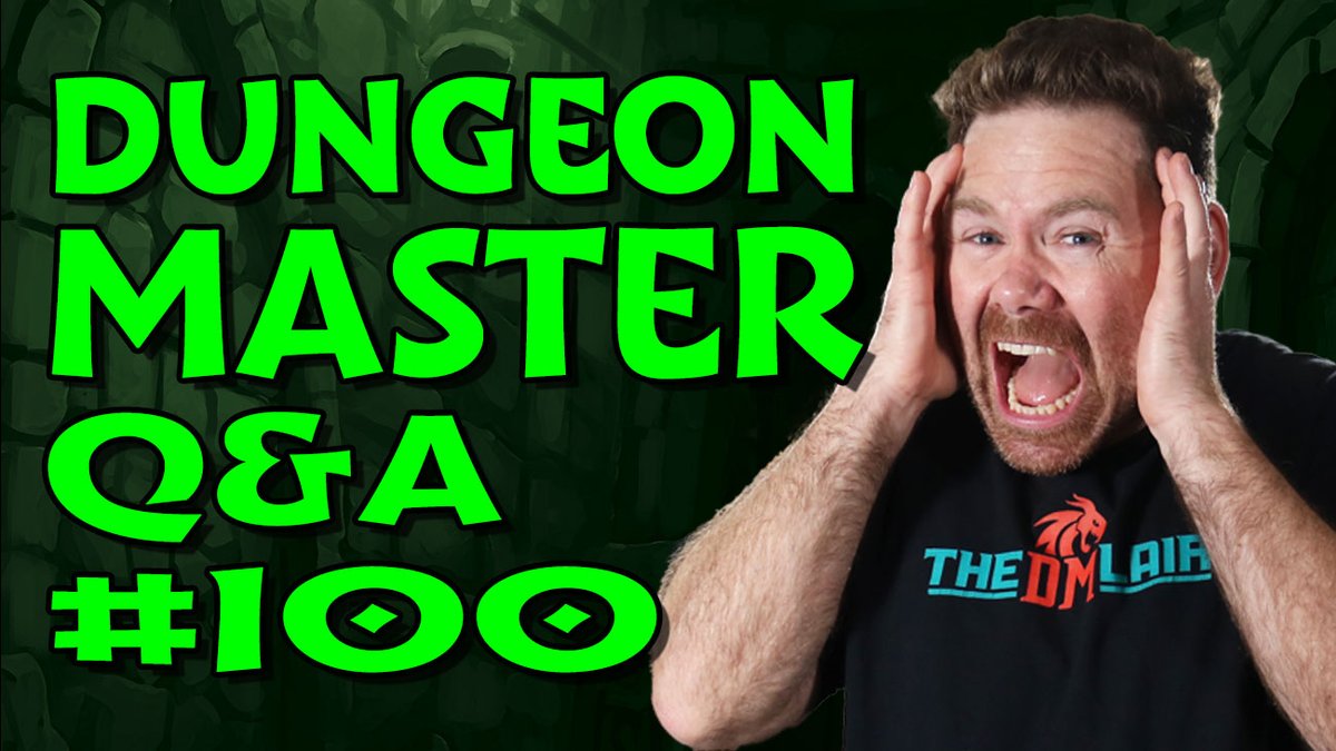 TheDMLair's tweet image. Come join us for our 100th Q&amp;amp;A live stream!!! Tonight, 6 pm Eastern. youtube.com/live/-riDddBx5…
#ttrpg #gamemaster #dungeonmaster #dnd5e