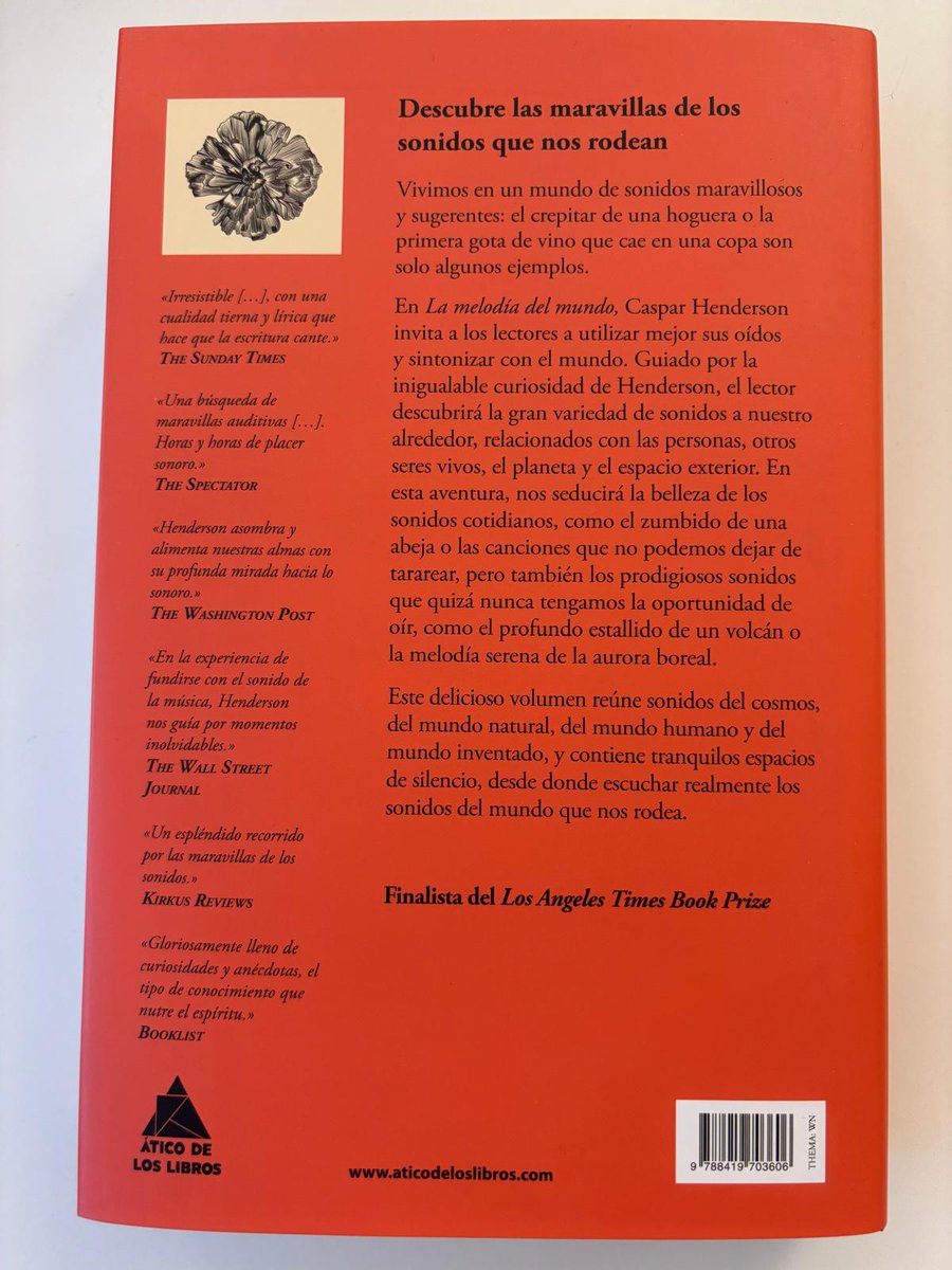 Claudia Casanova (@lallum35) on Twitter photo Para los que disfrutáis con el ensayo, "La melodía del mundo" de <a href="/casparhenderson/">Caspar Henderson</a> con traducción de <a href="/marta_rebon/">Marta Rebón</a> es una delicia sobre los maravillosos sonidos de la naturaleza. Como en "El mapa de maravillas" y "El libro de los seres casi imaginarios", Henderson nos enseña a Para los que disfrutáis con el ensayo, "La melodía del mundo" de <a href="/casparhenderson/">Caspar Henderson</a> con traducción de <a href="/marta_rebon/">Marta Rebón</a> es una delicia sobre los maravillosos sonidos de la naturaleza. Como en "El mapa de maravillas" y "El libro de los seres casi imaginarios", Henderson nos enseña a