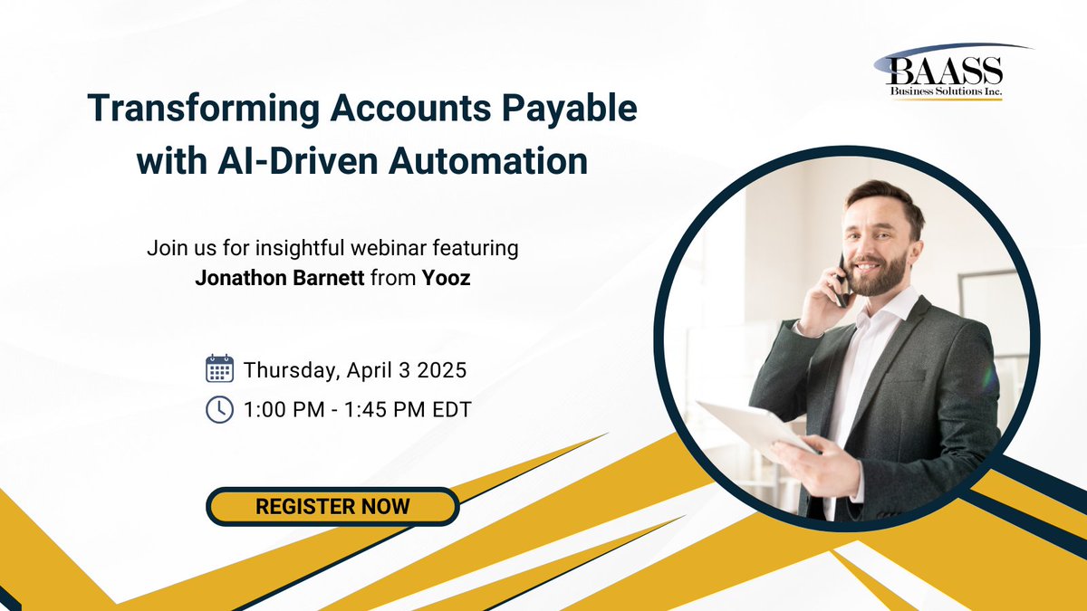 baassbiz's tweet image. Today’s the Day! Join us &amp;amp; Yooz to learn about:
- Top trends in AP automation
- How AI &amp;amp; ML speed up invoice processing
- Real-world challenges &amp;amp; proven solutions

Don’t miss the live demo with Yooz’s Jonathon Barnett! hubs.la/Q03fKHkJ0

#BAASSBusinessSolutions