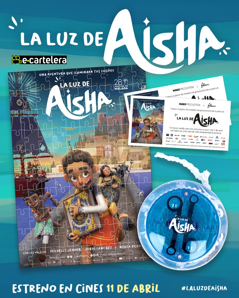 ¿Quieres ir al cine a ver #LaLuzDeAisha?

👉 ver.ec/b497

Participa en nuestro SORTEO y gana una entrada doble, un puzzle y un yo-yo con luz