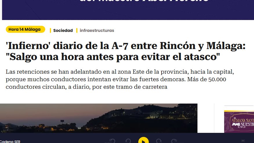 PLAN_Andalucia's tweet photo. En #Málaga se pierde un promedio de 45 horas al año en atascos (según Traffic Index TomTom) unas congestiones que no solo afecta a la economía de las familias (700€ más en combustible) sino que ofrece pérdidas de productividad por ineficiencia laboral por retrasos a las empresas https://t.co/imqzfP8vzn