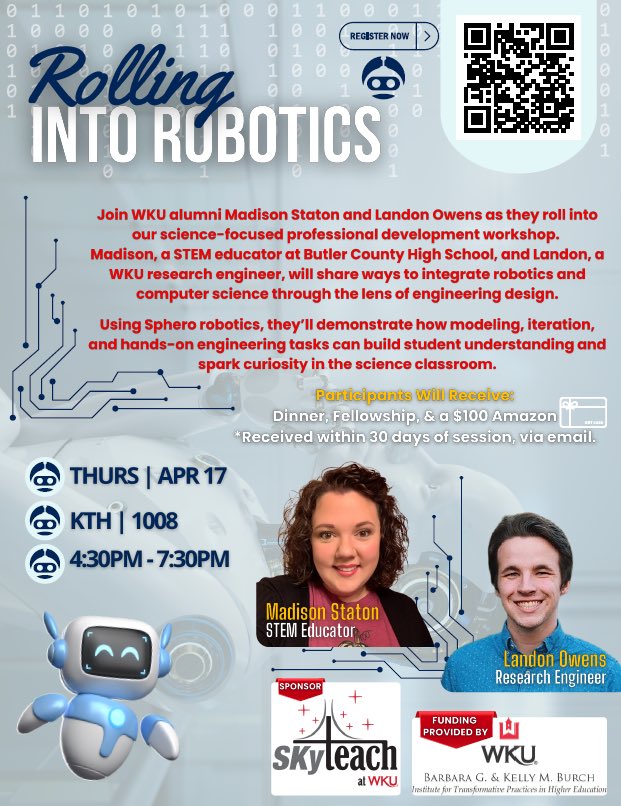 SKyTeach (@skyteach_wku) on Twitter photo Spots are filling up fast for our next professional development workshop! Don’t miss your chance to join Madison Staton and Landon Owens on April 17th. <a href="/WKUCEBS/">WKU CEBS</a> <a href="/wkuogden/">WKU Ogden College</a> <a href="/wku/">Western Kentucky University</a> <a href="/WKUSEAS/">WKUSEAS</a> Spots are filling up fast for our next professional development workshop! Don’t miss your chance to join Madison Staton and Landon Owens on April 17th. <a href="/WKUCEBS/">WKU CEBS</a> <a href="/wkuogden/">WKU Ogden College</a> <a href="/wku/">Western Kentucky University</a> <a href="/WKUSEAS/">WKUSEAS</a>