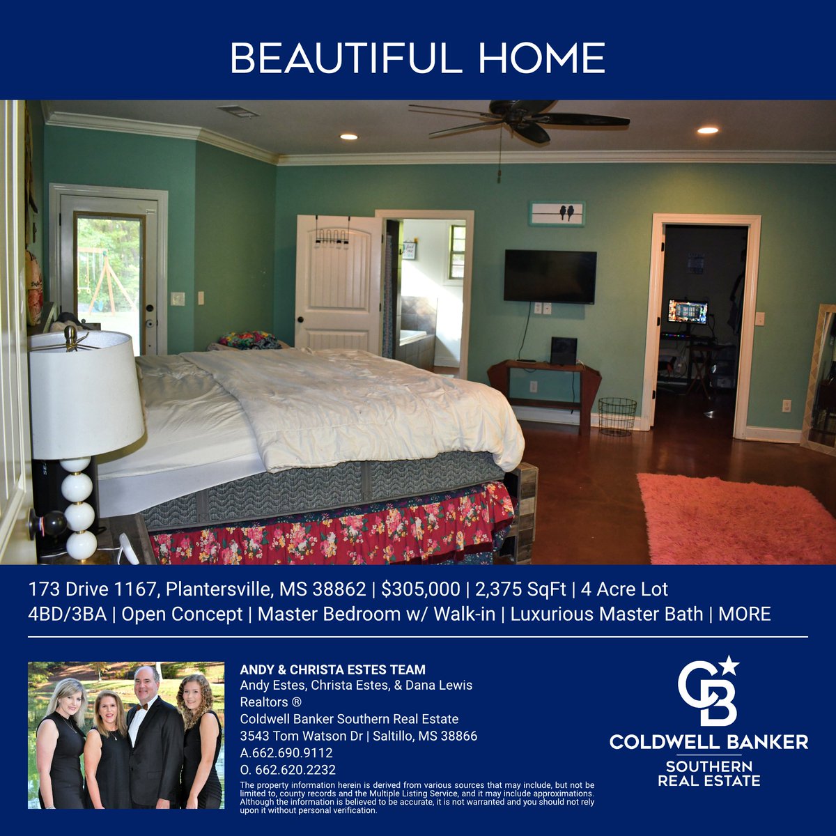 CBSouthern1's tweet image. #Plantersville - #Reduced! 4BD/3BA #exquisite residence with 4 acres offering an open concept design that seemlessly integrates the dining, great room, and kitchen areas.  The Master has a spacious walk-in closet.  Andy &amp;amp; Christa Estes Team @cbsouthern1. cbtupelo.com/listing/MS/Pla…