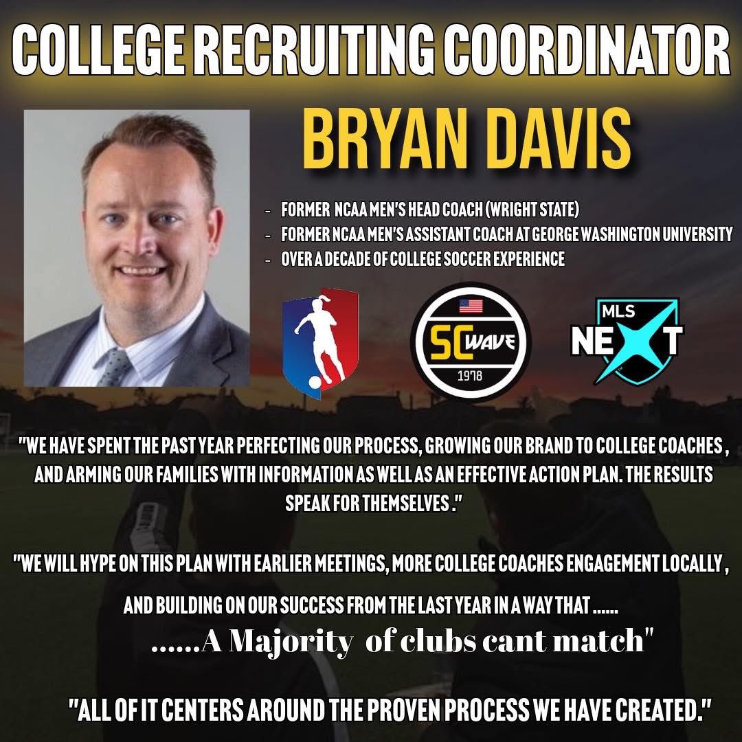 We are excited to provide our members within the Girls Academy and MLS Next platforms a service that helps navigate and prioritizes the recruiting process.