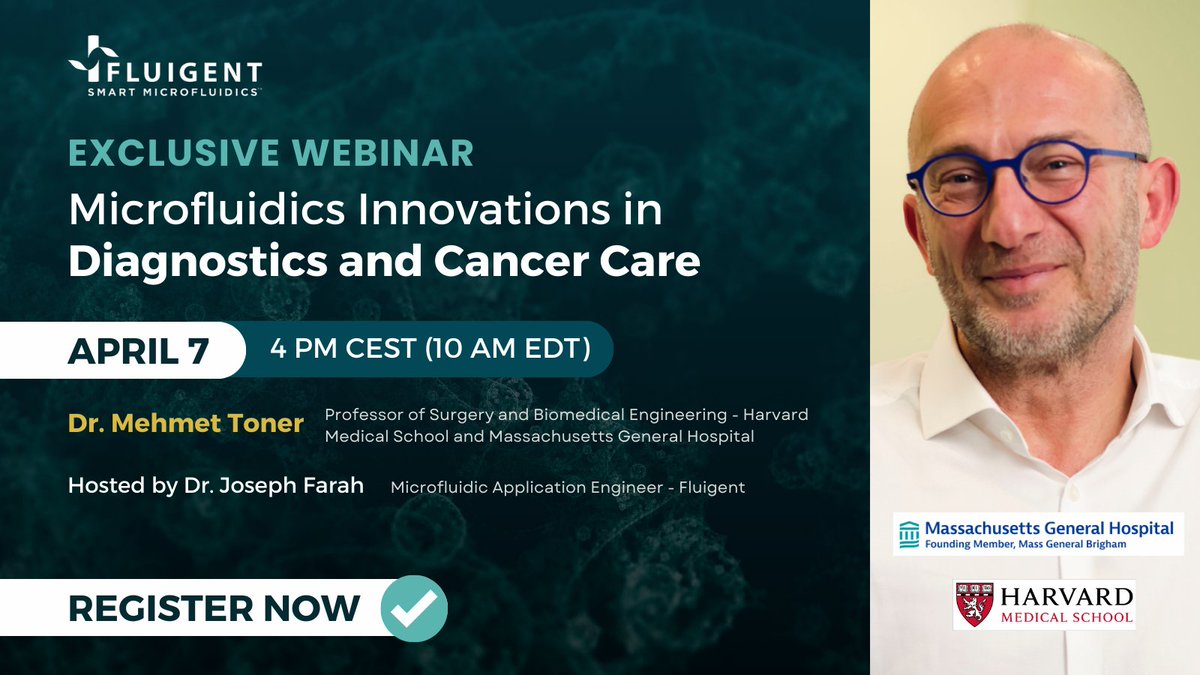 🔔 Last chance to join our exclusive webinar with Dr. Mehmet Toner on April 7th! Discover advances in circulating tumor cell detection, microfluidic transistors &amp;  #CancerDiagnostics . Live Q&amp;A included!

Register now: eu1.hubs.ly/H0hVzlg0
#Microfluidics  #Webinar