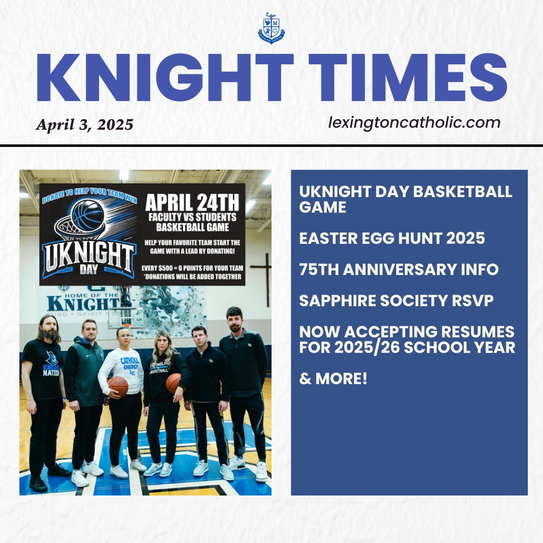 Have you heard about our Faculty &amp; Alumni vs. Student basketball game on uKnight Day? Who are you rooting for—faculty or students? Find out more about the game and other exciting events in the latest edition of Knight Times!

📃 conta.cc/3EeGv3N
