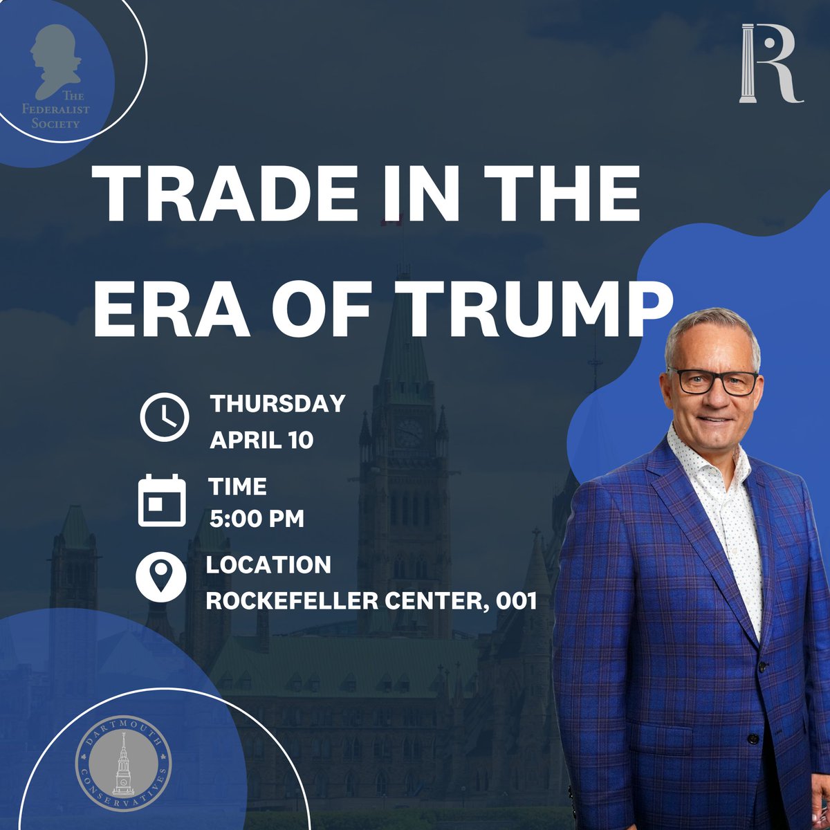 Join former Canadian Trade Minister and current Member of Parliament, Ed Fast, for a broad ranging conversation on trade in the era of the Trump Administration.

Thursday, April 10th
5:00 PM - 6:00 PM
Rockefeller Center, 001
Livestream: dartgo.org/EdFast