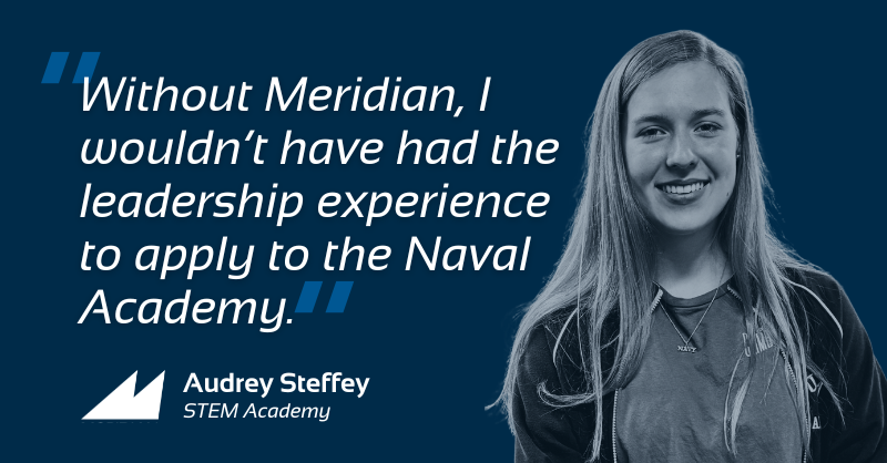 MeridianTech's tweet image. 🚨 Big news from the Meridian STEM Academy!
Audrey Steffey has been accepted to the U.S. Naval Academy and named a National Merit Finalist! 🇺🇸✨
She credits @MeridianTech for helping her build the leadership skills to get there. 
#OKCareerTech #ClimbHigher #STEM #SkillsUSA