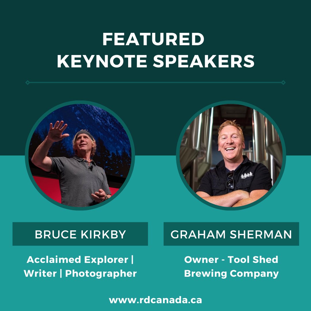 It’s not too late to register for this year’s AGM featuring keynote speakers Bruce Kirkby &amp; Graham Sherman! Register now at: rdcanada.ca/agm/