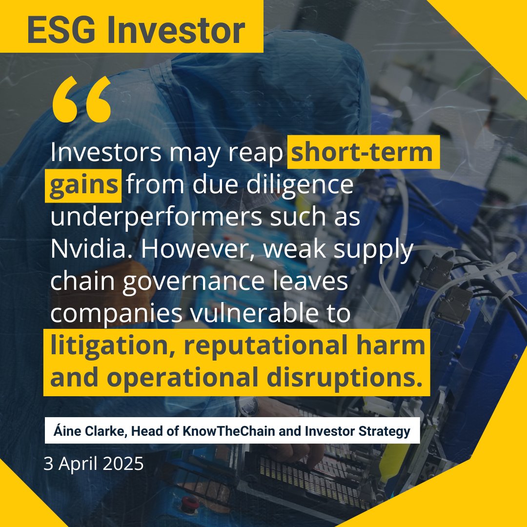 KnowTheChain (@knowthechain) on Twitter photo The ICT sector's innovation potential and perceived sustainability credentials have drawn #ESG investors seeking strong returns - yet forced labour persists. Áine Clarke @bhrrc explains how investors can clean up supply chains for <a href="/esg_investor/">ESG Investor</a>:esginvestor.net/the-hidden-esg… The ICT sector's innovation potential and perceived sustainability credentials have drawn #ESG investors seeking strong returns - yet forced labour persists. Áine Clarke @bhrrc explains how investors can clean up supply chains for <a href="/esg_investor/">ESG Investor</a>:esginvestor.net/the-hidden-esg…
