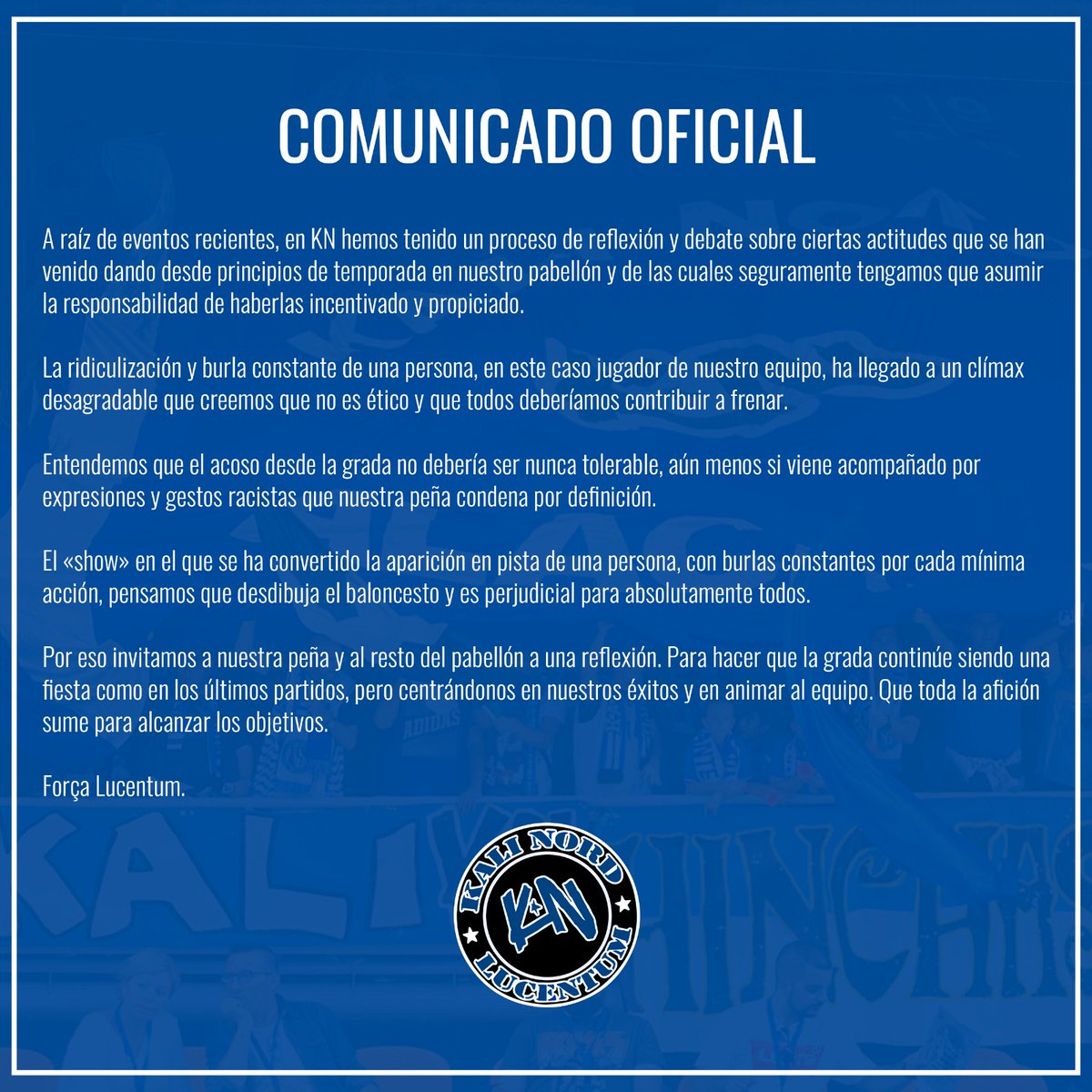 Kali_Nord_1996's tweet photo. Comunicat oficial. https://t.co/n0XPIOldNi