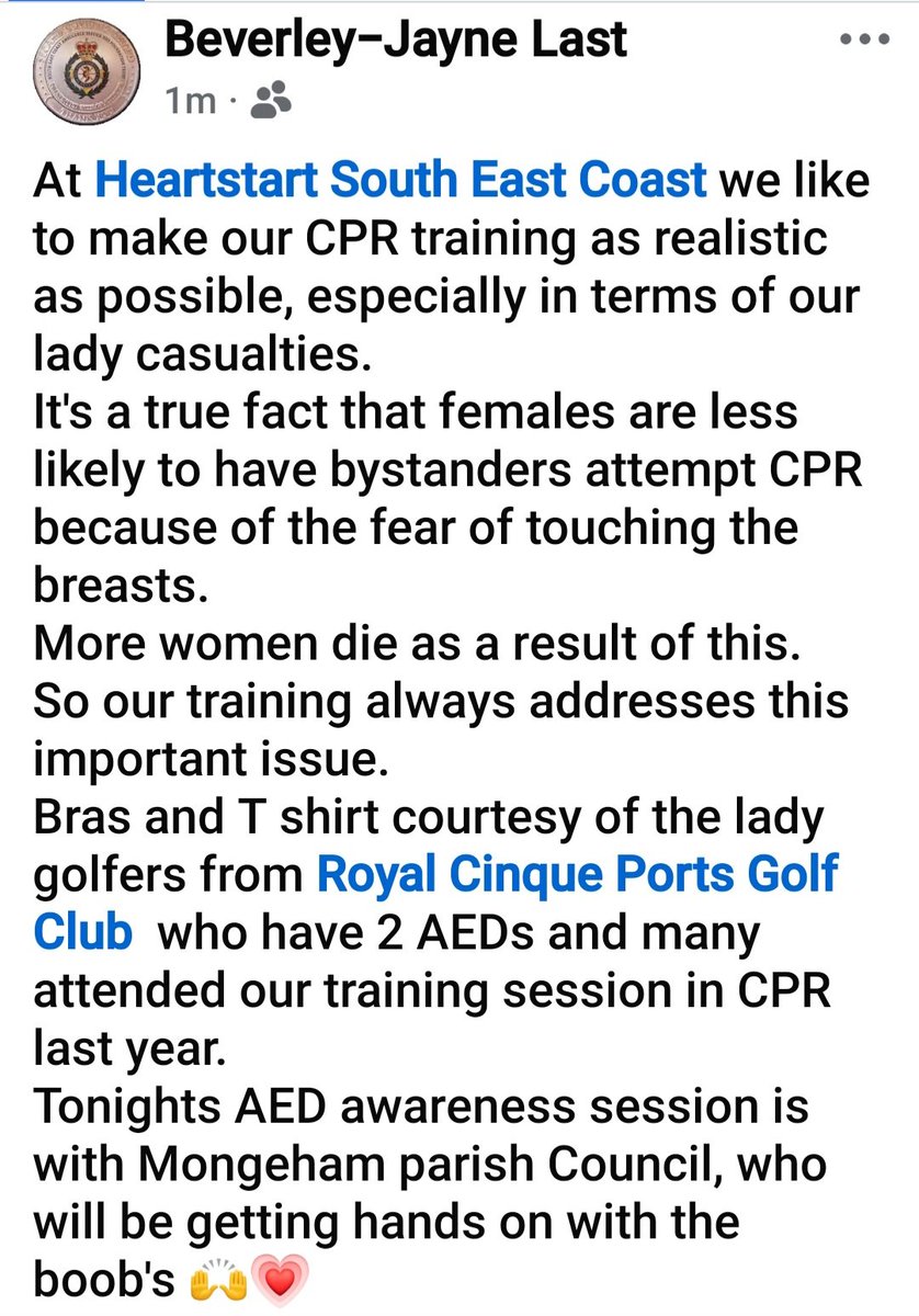 AED and CPR awareness with the Councillors of Mongeham parish tonight in <a href="/Deal_Town/">Deal Town</a>
A list of public training dates to follow soon.