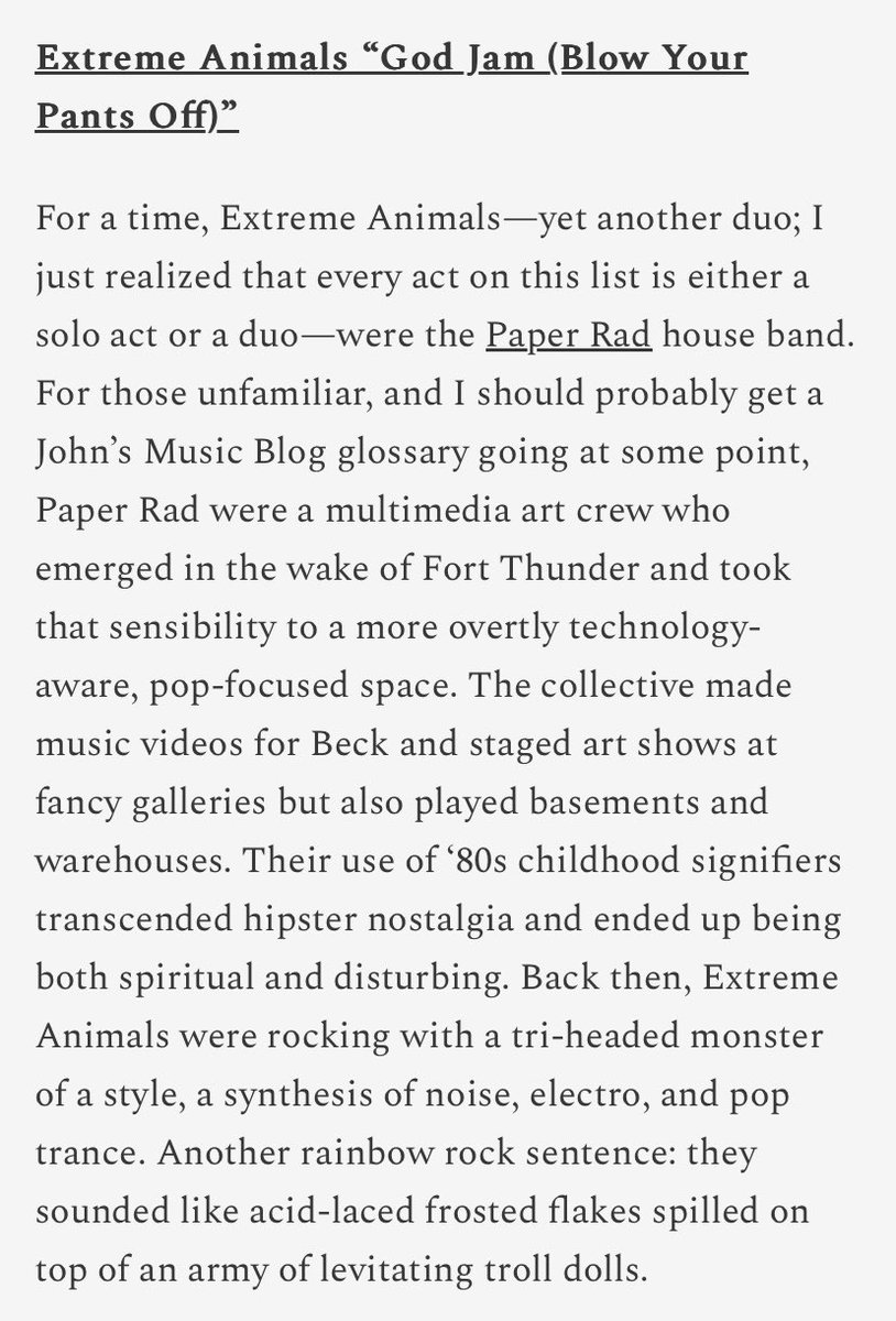 Extreme Animals in John’s Music Blog Rainbow Rock piece  ⤵️