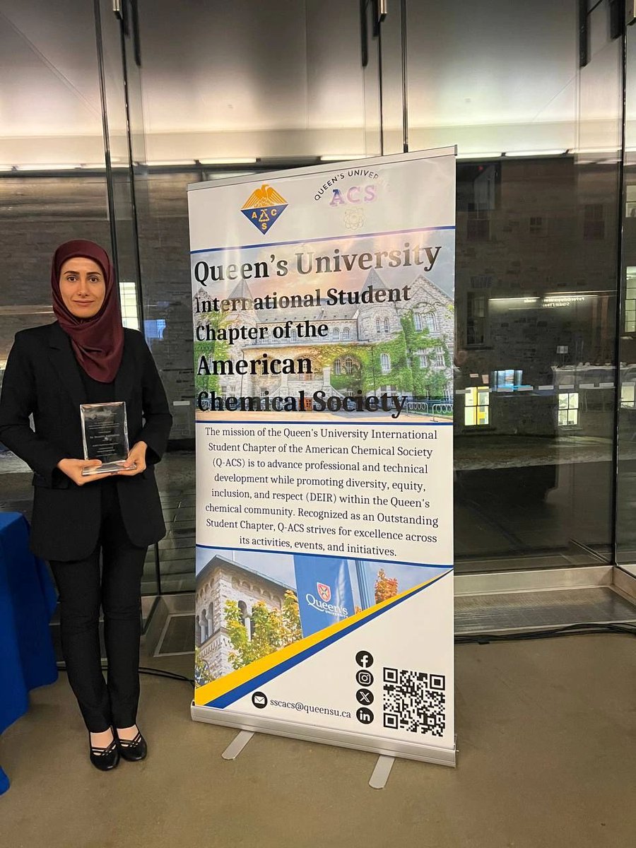 🎉 Congrats to Noushin Rajabalinia, a Postdoctoral Fellow in ChemEng, on receiving the Excellence Award in Collaboration and Cross-Disciplinary at the Q-ACS Annual Spring Reception! 👏 This well-deserved recognition highlights her dedication to innovation through collaboration.