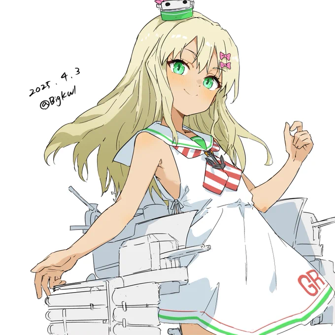 グレカーレ#艦これ版深夜の真剣お絵描き60分一本勝負 #艦これ版真剣お絵描き60分一本勝負_20250403 