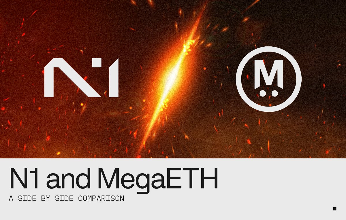 Wanted to kick off the "Why N1?" tweet series by diving into a question I often get—why build N1? The best way to explain is by comparing N1 to existing and upcoming blockchains. Today, let's start with <a href="/megaeth_labs/">MegaETH</a>, unpacking both similarities and key differences.

Performance