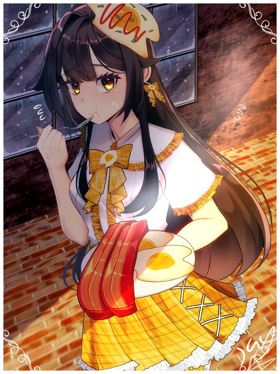 My fanart for <a href="/Eggy_Tamagoki/">🍳EggyTamagoki | Comms OPEN</a> 🍳🍳✨ 
Hope you like it :3 #EGGsellentArt #fanart #smallartist #Vtuber #art #artwork