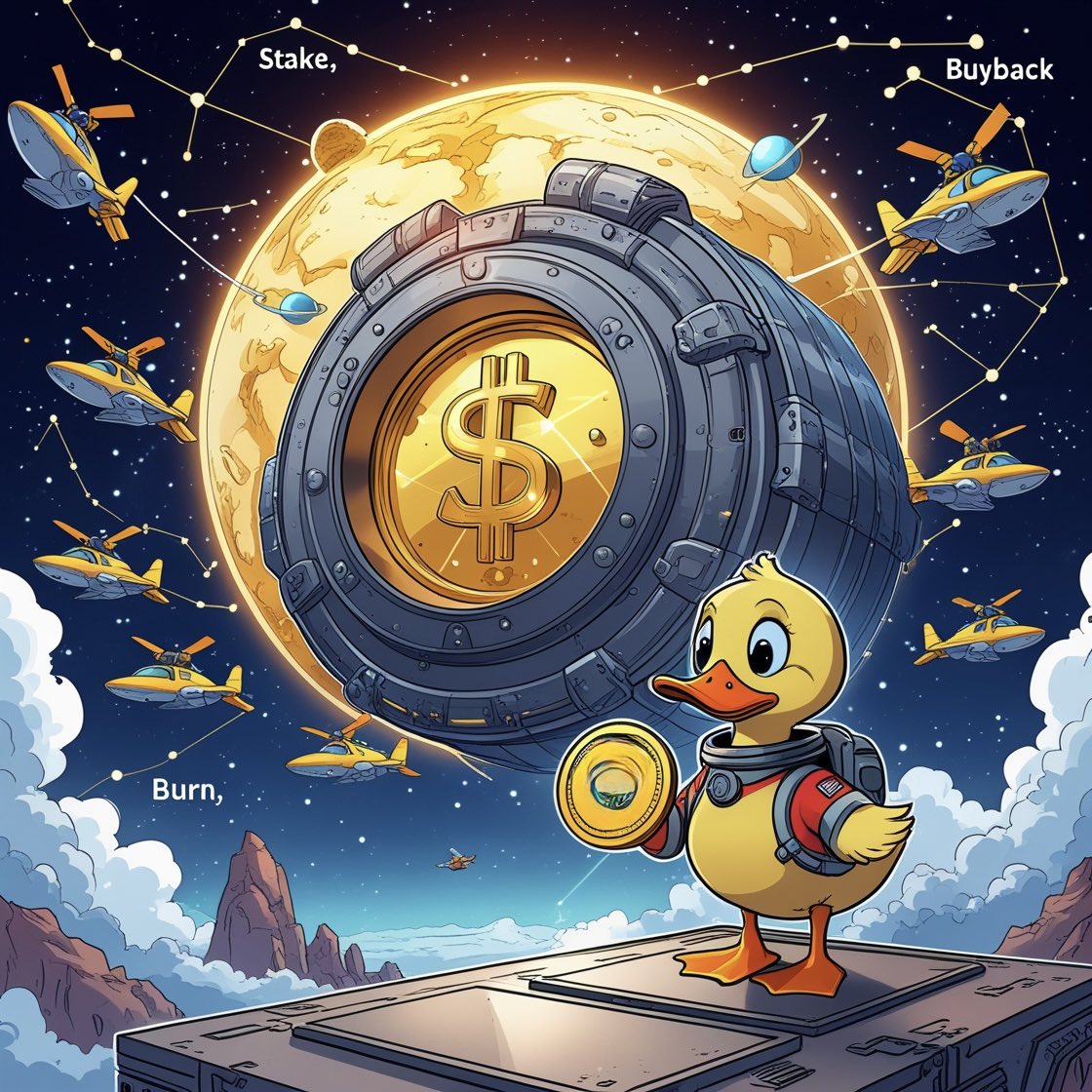They said it was just a meme.
Then it left the planet. 🚀🪐
Stake. Burn. Buyback.

Now written in the stars.
And the vault?
It’s not on Earth anymore. 🦆✨

pinksale.finance/solana/launchp…

#BANK #ScroogeBank #VaultInTheStars
