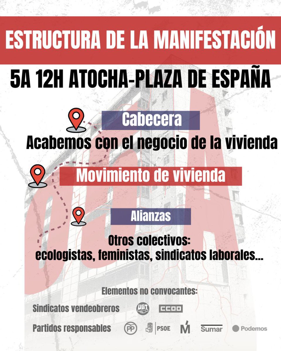 Ni, <a href="/Rita_Maestre/">Rita Maestre 🌾</a> , ni <a href="/ionebelarra/">Ione Belarra</a>  o <a href="/UnaiSordo/">Unai Sordo</a>  aportarán al fin del negocio de la vivienda.

Son la pata izquierda del rentismo. Esos que nos venden a la primera, que desahucian nuestros centros sociales, criminalizan la ocupación o nos venden migajas como grandes victorias.