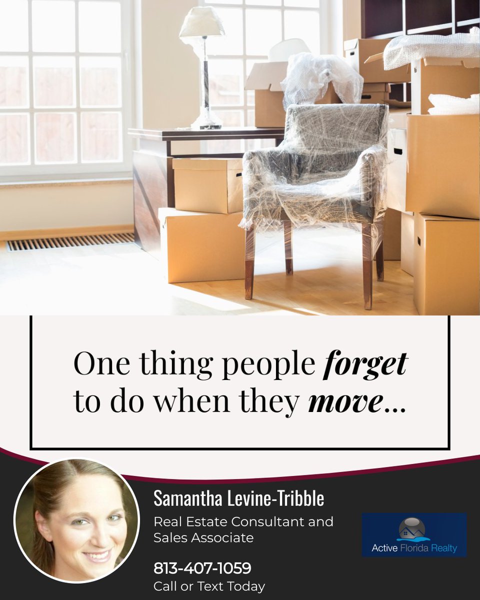 TampaLivingSam's tweet photo. 📬 Don't Forget to Forward Your Mail! 📬

Avoid missing important documents, bills, or packages by updating your address with your mail courier, banks, insurance providers, and subscription services before moving day.

#tamparealestate #tamparealtor #tampabayrays #buccaneers https://t.co/ovSzMUWjkN