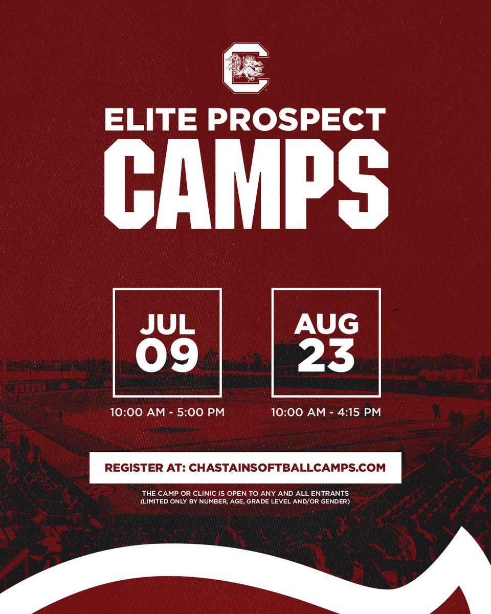 Looking forward to our Elite Prospect Camps coming this summer!! 

🗓️ July 9
🗓️ August 23

See YOU there 🤙 
Register at ChastainSoftballCamps.com