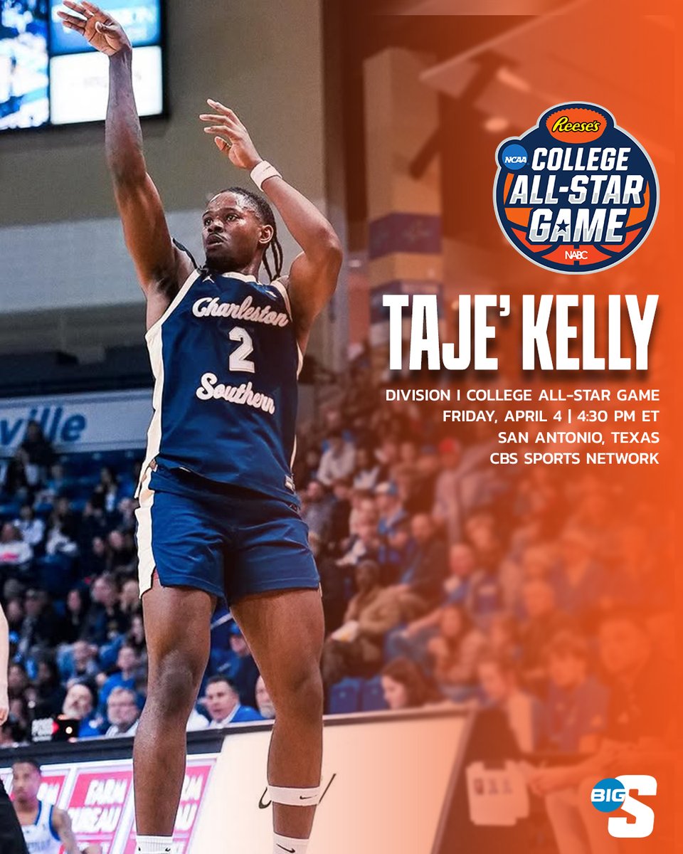 Big South Conference (@bigsouthsports) on Twitter photo Reese's All-Star Game Called 2 ๐
Big South POY <a href="/thetajekelly/">Tajรฉ Kellyโ๐พ</a> is set to compete against the nationโs best seniors in the NABC-Reeseโs Division I College All-Star Game on Final Four Friday!
#BigSouthMade x <a href="/CSU_Mbball/">Charleston Southern Menโs Basketball</a> Reese's All-Star Game Called 2 ๐
Big South POY <a href="/thetajekelly/">Tajรฉ Kellyโ๐พ</a> is set to compete against the nationโs best seniors in the NABC-Reeseโs Division I College All-Star Game on Final Four Friday!
#BigSouthMade x <a href="/CSU_Mbball/">Charleston Southern Menโs Basketball</a>