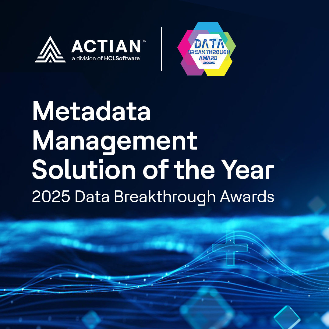ActianCorp's tweet image. Big win! Actian was awarded the “Metadata Management Solution of the Year” in the 2025 #DataBreakthrough Awards.🥇 Our #DataIntelligence platform’s automated approach ensures consistent performance in #MetadataManagement. 

📣See more in the press release: bit.ly/3E63Jt0