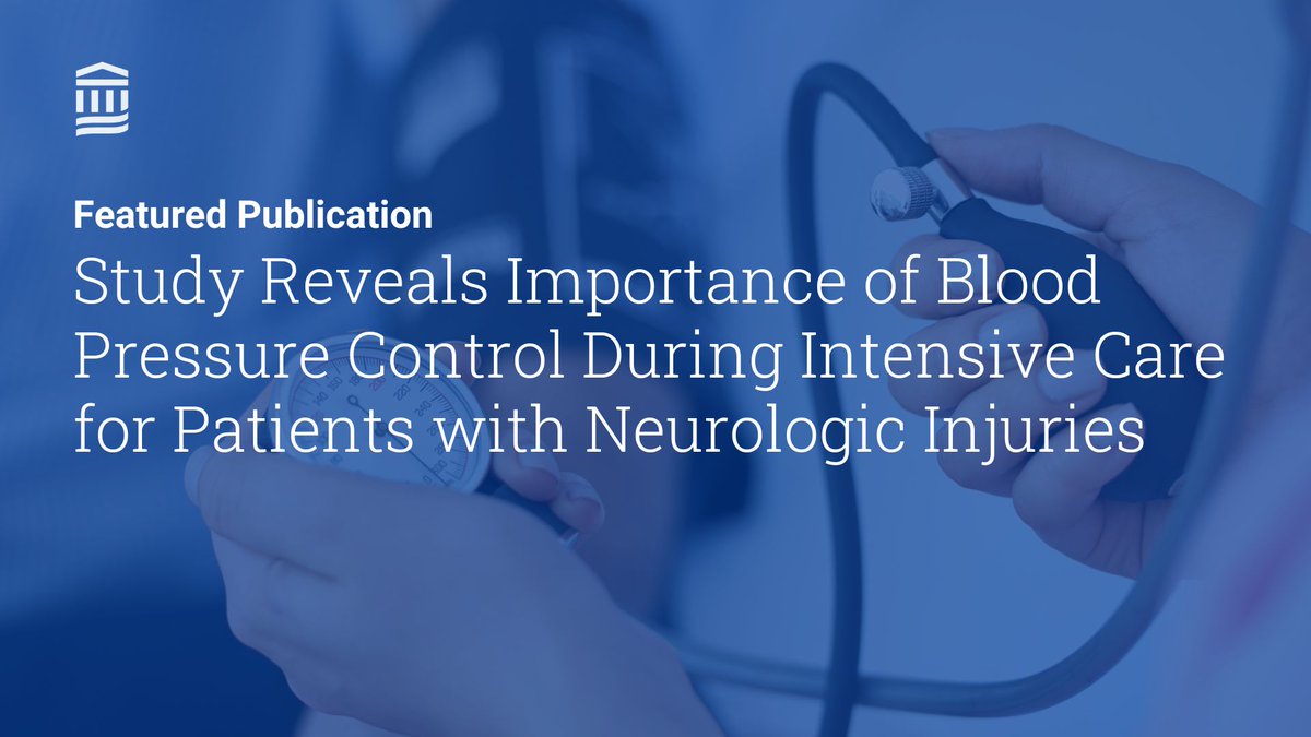 Mass General Brigham Research (@mgbresearchnews) on Twitter photo In a new study, researchers from <a href="/MGHNeurology/">MGH Neurology</a> and colleagues revealed the importance of #BP control during intensive care for patients with neurologic injuries. The study was published in <a href="/NeurologyCP/">Neurology: Clinical Practice</a>.
Read more: massgeneralbrigham.org/en/about/newsr…
neurology.org/doi/10.1212/CP… <a href="/JRosand_MD/">Jonathan Rosand MD MSc</a> In a new study, researchers from <a href="/MGHNeurology/">MGH Neurology</a> and colleagues revealed the importance of #BP control during intensive care for patients with neurologic injuries. The study was published in <a href="/NeurologyCP/">Neurology: Clinical Practice</a>.
Read more: massgeneralbrigham.org/en/about/newsr…
neurology.org/doi/10.1212/CP… <a href="/JRosand_MD/">Jonathan Rosand MD MSc</a>