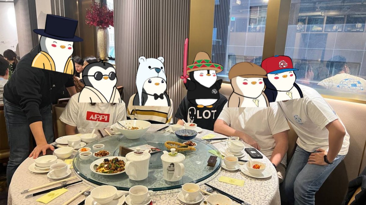 Penguins eat 🥢