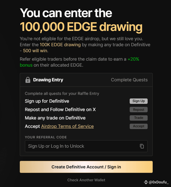 rockchenpunk's tweet image. Definitive $EDGE 現已啟動。

連結：claim.definitlve.fi

CA: 0xED6E000dEF95780fb89734c07EE2ce9F6dcAf110 on @Base

$EDGE 可在 @krakenfx、@Gate_io、@AerodromeFi 和 Definitive 上交易，更多交易所也將陸續上線。

申請您的空投（超過 124K 個地址符合資格）：

連接您的 Sol 或 EVM…