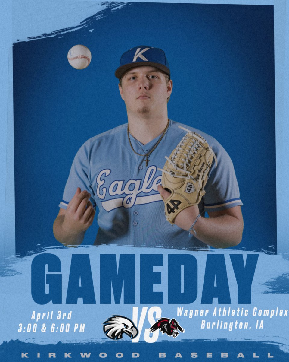 Kirkwood Eagles (@kirkwoodeagles) on Twitter photo BASEBALL
🆚 Southeastern
🕐 3:00 & 6:00 PM
📍 Wagner Athletic Complex I Burlington, IA
🔗sccblackhawks.com/blueframe
#GoEagles🦅⚾️ |
<a href="/KCC_BSB/">Kirkwood Baseball</a> BASEBALL
🆚 Southeastern
🕐 3:00 & 6:00 PM
📍 Wagner Athletic Complex I Burlington, IA
🔗sccblackhawks.com/blueframe
#GoEagles🦅⚾️ |
<a href="/KCC_BSB/">Kirkwood Baseball</a>