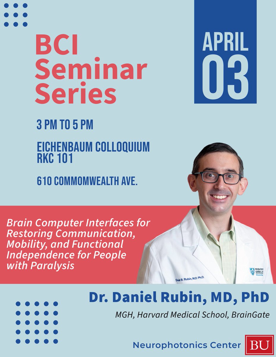 Don’t miss the inaugural BCI seminar! Happening today
