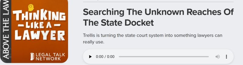 Trellis (@trellis_law) on Twitter photo #ThrowbackThursday, <a href="/atlblog/">Above the Law</a>: "Trellis is taking state court documents and turning them into the sort of structured data that can easily yield intel on the wild system of state courts."
👂Listen to Podcast: lnkd.in/g2APD25u
#NowPlaying #ThrowbackThursday, <a href="/atlblog/">Above the Law</a>: "Trellis is taking state court documents and turning them into the sort of structured data that can easily yield intel on the wild system of state courts."
👂Listen to Podcast: lnkd.in/g2APD25u
#NowPlaying