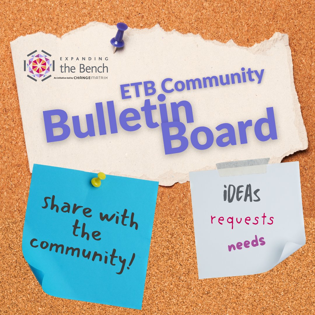 The ETB Bulletin Board is back to share resources, analysis, and strategies that help our community stay informed, connected, and supported. Share your ideas, requests, or specific needs that would help the ETB community navigate the current climate: loom.ly/Hvj7mSA
