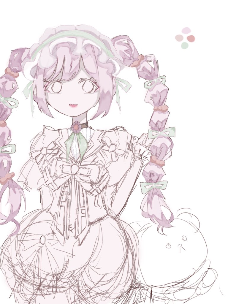 頭だけ塗れた!!目の色何がいいかな〜？
#絵描きさんと繋がりたい
#春の創作クラスタフォロー祭り 
#リクエストください