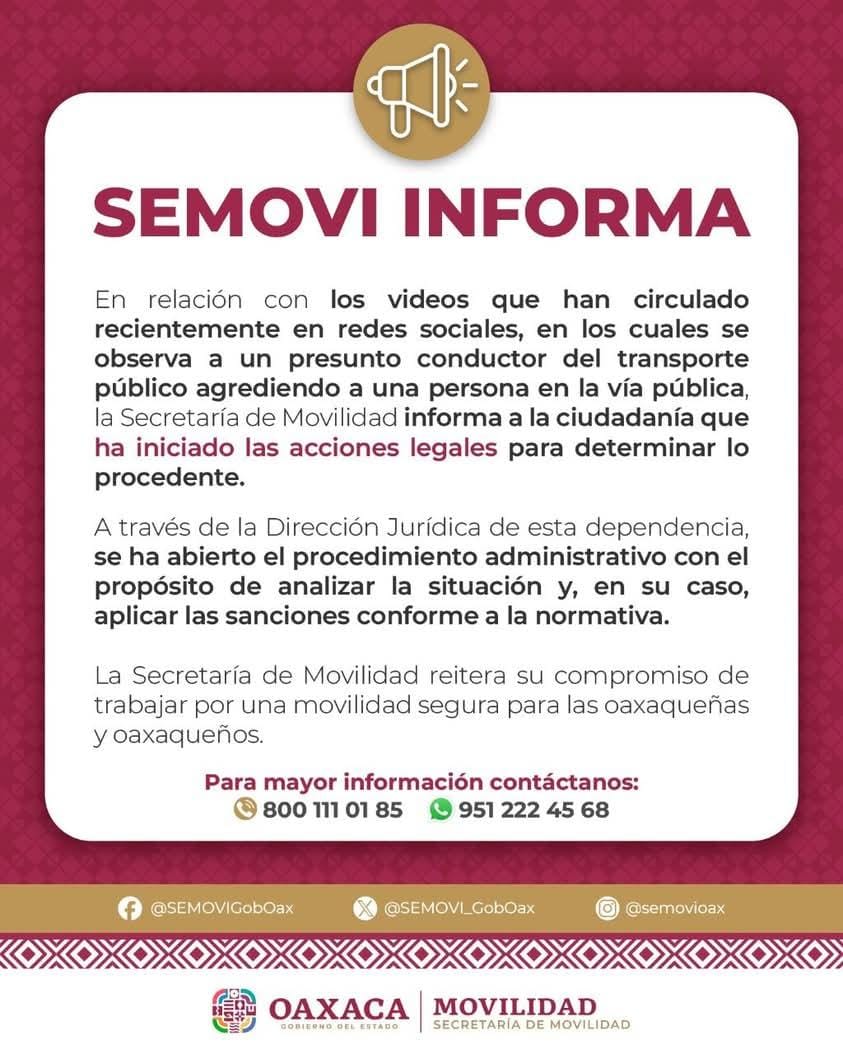 rioaxaca's tweet image. #Oaxaca #MafiadelTransporte La Secretaría de Movilidad ha iniciado las acciones legales para determinar que procede en el caso del conductor del taxi foráneo de Reyes Etla que ayer amenazó con arma de fuego a una mujer y golpeó el vehículo a cachazos.
 
¿ Y la portación del arma
