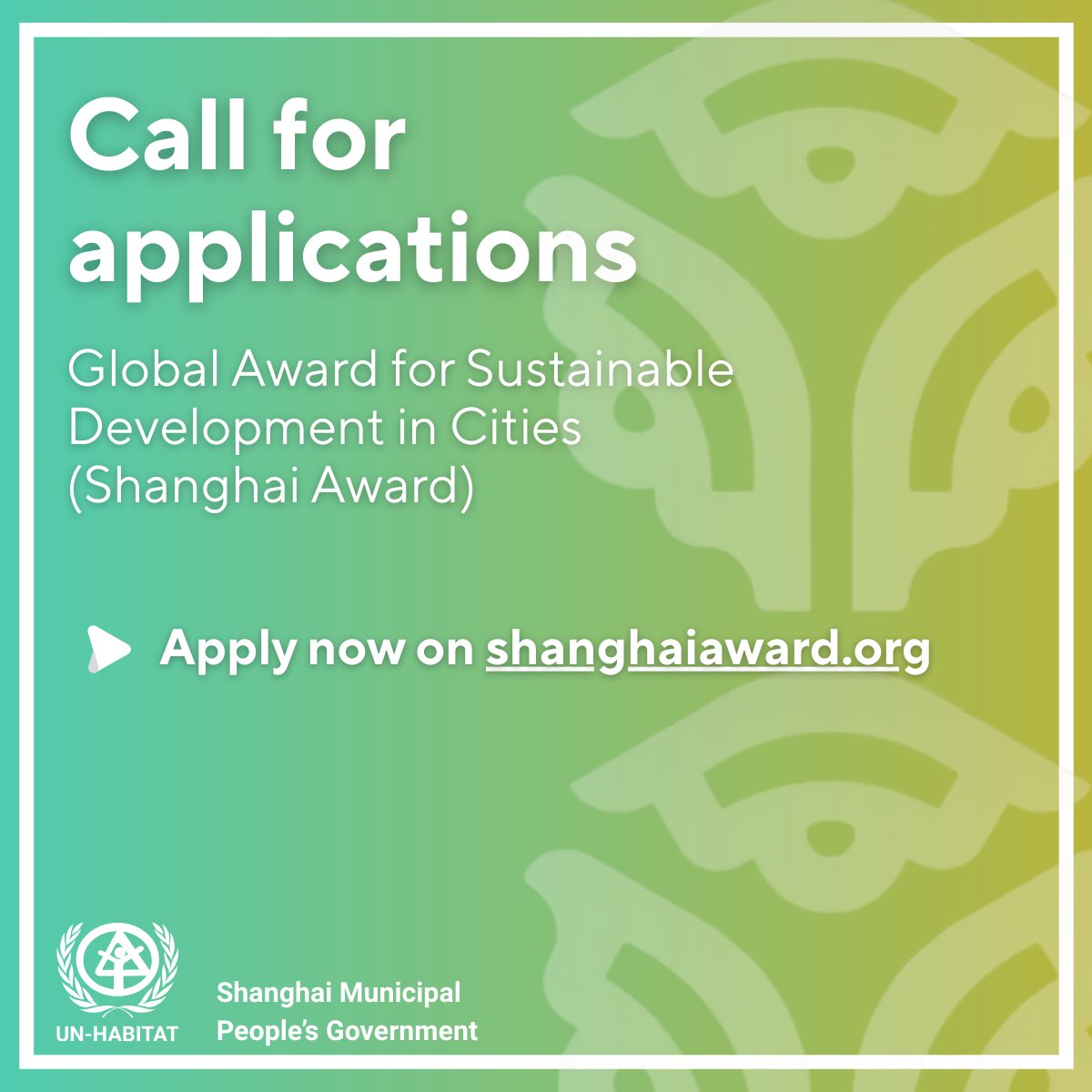 Global Award for Sustainable Development in Cities (@shanghai_award) on Twitter photo 🚀 Applications are now OPEN for the 3rd cycle of the Global Award for Sustainable Development in Cities (Shanghai Award)!
🔗 Learn more: shorturl.at/xdG0C
📅 Deadline: 10 June 2025
📩 Apply now at shanghaiaward.org
📧Contact: outreach@shanghaiaward.org 🚀 Applications are now OPEN for the 3rd cycle of the Global Award for Sustainable Development in Cities (Shanghai Award)!
🔗 Learn more: shorturl.at/xdG0C
📅 Deadline: 10 June 2025
📩 Apply now at shanghaiaward.org
📧Contact: outreach@shanghaiaward.org